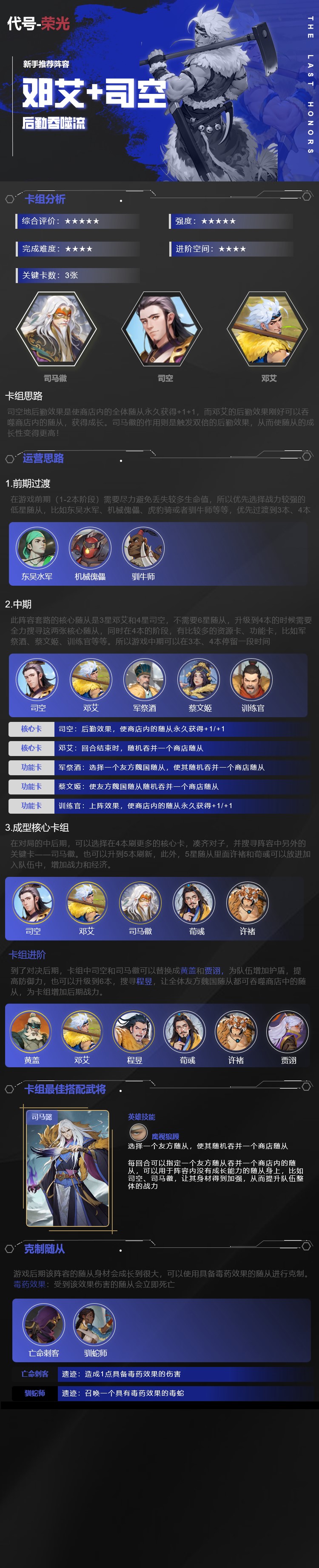 最后的荣光新手吞并流阵容搭配推荐-新手吞并流阵容怎么搭配